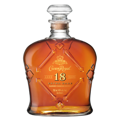 CROWN ROYAL 18 YEAR OLD EXTRA RARE CANADIAN WHISKY 750ML