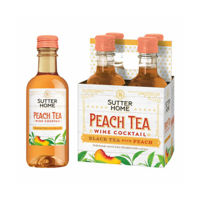SUTTER PEACH TEA 187ML 4PK