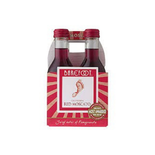  BAREFOOT RED MOSCATO 4PK187ML