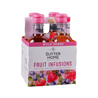 SUTTER HOME WILDBERRY4PK 187ML