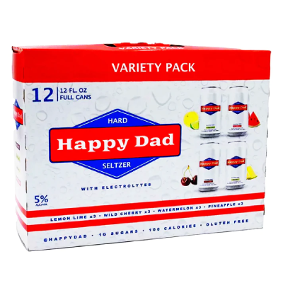 HAPPY DAD HARD SELTZER VARIETY 12OZ 12PACK